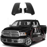 NINTE Fit for 2013-2018 Dodge Ram 2500/3500/HD 2013-2018 Dodge Ram 1500 Gloss Black Plated Mirror Cover W/Turn Signal Cut-Outs