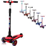 SIMEIQI 3 Wheels Scooters for 5-12 Years Boys Girls Kick Scooter Flashing LED Wheels Foldable Adjustable Height for Teens Big Kids