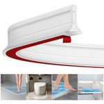 Fentar 2m Wet Room Floor Barrier, Self-Adhesive Shower Splash Guard, Rubber Shower Water Barrier, Shower Threshold Water Barrier, Flexible Shower Screen Seal Strip for Bathroom Floor Sink Bathtub