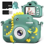 Kids Camera, GREENKINDER Kids Camera 2.0” Screen with 32GB Card, 20MP & 1080P HD Kids Digital Camera, Childrens Selfie Camera for 3-12 Years Old Boys and Girls Birthday Christmas Kids Toys Gifts