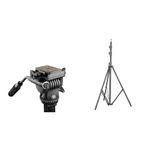 DIGITEK® DVH 001 Video Fluid Head | Lightweight with Flat Base | Supports Multiple Tripods & Monopod