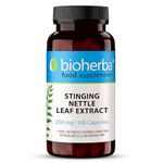 Stinging Nettle Capsules 250 mg - 100 Count Herbal Supplement for Prostate Health Vitality and Water Balance Support by BIOHERBA