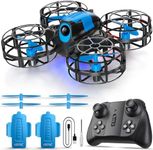 4DRC V18 Mini Drone with 2 Control Methods for Kids Beginners, 3D Flips, Lights, Headless Mode, 3 Speeds Adjustable, Auto Hover, Altitude Hold, 2 Batteries, RC Quadcopter Drones Fly Gift Toy for Boys