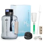 Zen Refresh 50 Oz Hydrogen Water Bottle, 2024 New SPE/PEM Technology, Large Gym Hydrogen Bottles, Travel Hydrogen Water Bottle Generator With Straw & Additional Cap, USA Brand, Up to 1800 ppb - Black