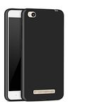 Caseonics Mobile Back Cover for Redmi 4A (Smooth Silicone|CameraProtection|Black HC2605)