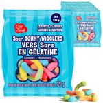 Gummy Candy Bag - Sour Gummy Worms Bulk Candy| Smart Choice from Lady Sarah Variety Sweets - Canada's Top Gummies Candy - 960g (8 Sour Candy Bags x 120g)