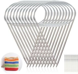 Agatige 11PCS Circular Knitting Needles, 120cm Stainless Steel Round Yarn Knitting Needles 11 Sizes Crochet Knitting Needles for Weaving Project(1.5, 1.75, 2, 2.25, 2.75, 3, 3.5, 3.75, 4, 4.5, 5mm)