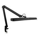 Neatfi (New Model) XL 2,500 Lumens LED Task Lamp with Clamp, UK Plug, Eye-Caring LED Lamp,30W Super Bright Desk Lamp,162 Pcs SMD LED, 56CM Wide Lamp, Table Clamp LED Light (CCT, Black)