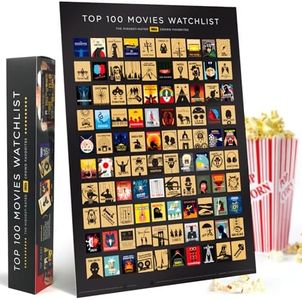 Official IMDb Top 100 Movies Scratch Off Poster | Premium Bucket List - Made in USA | 16.5x23.4 Inches | Unique Gift for Men and Women Film Lovers | Movie Night Supplies and Room Décor