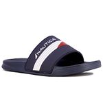 Nautica Men's Athletic Slide Comfort Sandal-Shower Slippers-Monte-Navy-Size-13