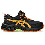 ASICS Kid's PRE Venture 9 Pre-School Running Shoes, 1, Black/Bright Orange