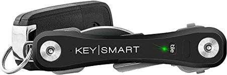 KeySmart Pro Key Holder Key Organiser - Compact Key Smart Keyholder Keyring w/Tile Bluetooth Tracker Key Finder LED Flashlight Multitool - Attach Key Fob & EDC Accessories (up to 10 Keys, Black)