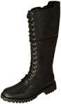 HARLEY-DAVIDSON Womens Walfield Leather Black Boots 5 UK