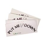 Honbay 4 Sets of Funny Reminder Decoration Put Me Down Toilet Seat Stickers Decals, Waterproof and Removable (Black)