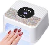 COSTICA 268W UV LED Nail Lamp for Gel Polish | Professional Nail Dryer with 45 LED Beads Auto Sensor & 4 Timers | Fast Curing UV Light for Nail Art Manicure Pedicure (White,Pink) (L5 Nail Dryer)