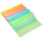 DBOO 4 Pcs Refrigerator Pad Non-slip Fridge Liners Antibacterial Fridge Mats Washable Refrigerator Mats DIY Shelf Liner Cupboard Mat Drawer Mat Placemat Pink/Green/Blue/Orange 29x45 cm