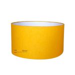 Woodooz Home Decor solid colour drum lamp shades (Small to Large size) | Best suited for living room and bed room table and floor lamps (16 in dia, Yellowish orange)