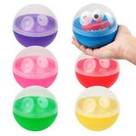 Vending Machine Capsules - Empty Semi Colored Round Capsules Extra Big 3.9 inch 100 mm - Gumball Machine Capsule 7 Colors Bulk 7 pcs