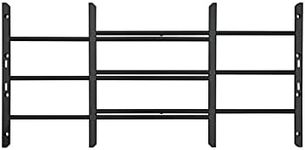 Grisham AWG Fixed Window Security Bars, (Black, 3Bars)14''H x 22''- 38''1/2 Adjustable Width Window Safety Guards for Children, Tubular Steel, Rust Resistant