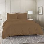 Cotton 1000 TC King Size Duvet Cover Double Bed Feel King Size Duvet Cover II Comforter Cover II Razai Cover II (Dohars) / Quilt Cover for Double Bed with Zipper (102x110 Inch)-Taupe Solid