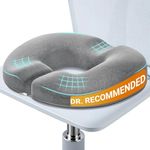 Benazcap Donut Pillow Seat Cushion for Hemorrhoids, Coccyx Cushion for Tailbone Pain Relief, Donut Pillow, Memory Foam Seat Cushion by Ergonomic for Sores, Sciatica(Good Support, Slightly Firm