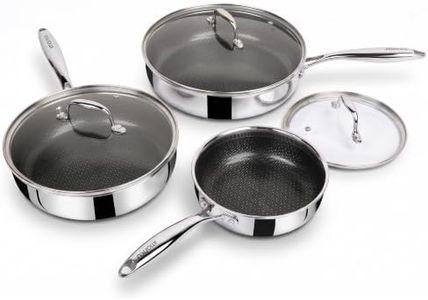 imarku 8, 10 and 12-Inch Non Stick Frying Pans with Lids, Ceramic Coating