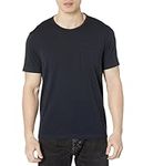 John Varvatos Men's Bond Short Sleeve Crew Tee Shirt, Navy, Large