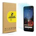 Tuopuna [3 Packs For Google Pixel 3A XL Screen Protector, 9H Hardness (Half Coverage) Tempered Glass Film for Pixel 3a XL