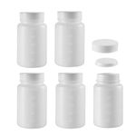 sourcing map Plastic Lab Chemical Reagent Bottle 250ml/8.5oz Wide Mouth Sample Sealing Liquid Storage Containers 5pcs