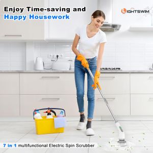 Electric Spin Scrubber 7-in-1 Cleaning Brush – Cordless Power Scrubber