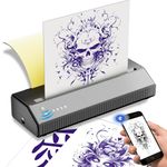 Tattoo Stencil Printer Machine - CINRA Bluetooth Tattoo Stencil Transfer Machine Portable Thermal Copier Machine and Tattoo Stencil Paper for Tattoo Kit, Compatible for Smartphone & PC