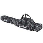 LIXADA Fishing Rod Case 3 Layers Oxford Fishing Rod Bag Portable Folding Fishing Rod Carrier Case Fishing Reel Tackle Storage Travel Bags(90cm/120cm/150cm) (Camouflage, 150cm)