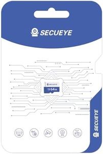 JOYNANO SECUEYE Carte mémoire TF 64 Go Classe 10 FAT32 haute vitesse de lecture/écriture 24h/24 et 7j/7 pour caméra de sécurité Dash Cam et plus encore