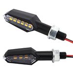 BENEALL 2pcs LED Turn Signal Lights Motorcycle Indicators Blinker Amber Light