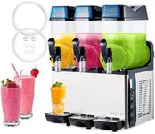 GarveeHome Commercial Slushy Machine 12L X 3, 9.6 Gal Margarita Machine, 660W Frozen Drink Machine, Food-Grade PC Tanks & Stainless Steel, Ideal for Restaurants Bars Pool Parties