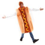 Footlong Hot Dog & Wiener Bun Halloween Costume - Unisex Men Women Sausage Suit