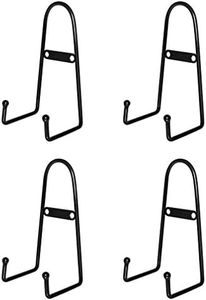 Mocoum 4 Pack Wall Mount Plate Display Stands, Medium Wall Easel Holder Plate Hanger Vertical Plate Stand Holders, Wall Display Picture Frame Stand for Decorative Plates, Arts (Straight, 6 inch)