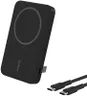 Belkin Portable Charger, Wireless Power Bank 15W 5000mAh w/ Qi2, MagSafe Charger + Built-in Pop-up Kickstand - iPhone 17, Air, Pro, Pro Max, AirPods, Apple Watch, Google Pixel 10, etc. - Black