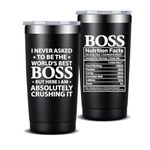 Fufandi Boss Gifts for Men Women - Boss Day Gifts - I Never Asked to Be The World's Best Boss Travel Tumbler - Boss Birthday Gift for Boss Female, Manager, Him - Tumbler Cup