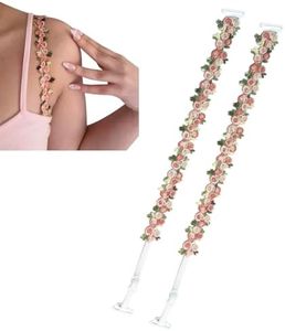 Moly Story Decorative Bra Straps,Removable Invisible Floral Bra Straps Replacement for Bra,Shoulder Straps for Tops Dress (Orange)