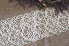 Bapna 5 Yard Embroidery Border Lace for Sewing Trim Curtain Top Dress Tablecloth Bridal DIY Clothing and Craft Accessories