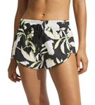 Seafolly Women's Printed Short Length Boardshort with Elastic Waist Swimwear Cover Up, Birds of Paradise Black, Medium