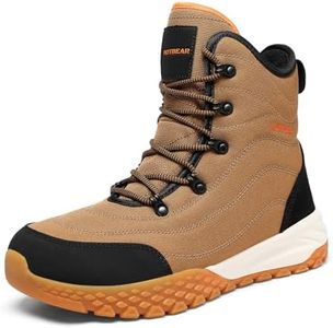 HOTBEAR Men's Thinsulate Insulated Winter Snow Boots with Wide Toe Box & Slip-Resistant Outsole | Orthopedic Arch Support for Cold-Weather Earth Size 15