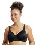 Jockey 1855 Women's Under-Wired Non-Padded Soft Touch Microfiber Elastane Full Coverage Minimizer Bra with Broad Wings_Black_36DD