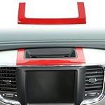 Voodonala for 2010-2017 Dodge RAM Center Console Storage Box Trim, Red 1pc