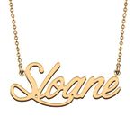 HUAN XUN BFF Friendship Jewelry Sloane Name Necklace for Her Birthday Gift Sister Gift