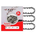 E & S 3 Pack 10 Inch Chainsaw Chain 3/8" LP Pitch .043" Gauge 40 Drive Links Semi-Chisel Chain Saw Chains for Husqvarna, Poulan, Craftsman, Greenworks and More Chainsaw Brands