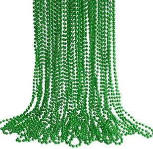 30 Pack Mardi Gras Beads Necklaces Bulk,St Patricks Day Green Beads Necklaces for Party Favors,Christmas Bead Necklaces Costumes Accessories Party Supplies,Mardi Gras Decor For Party,School Event,Home