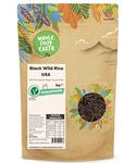 Wholefood Earth Black Wild Rice USA 1 kg | GMO Free | Natural | Source of Fibre