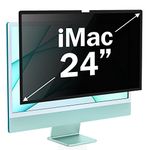 ZOEGAA Computer Privacy Screen Filter for iMac 24 inch 2021（M1） Monitor Privacy Screen - Removable iMac 24 inch Computer Screen Privacy Shield and Anti Blue Light Anti Glare Screen Protector